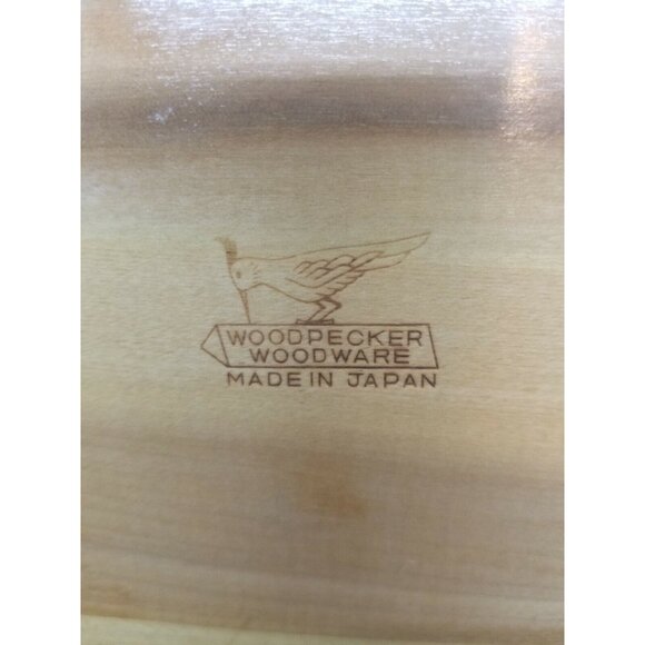 Woodpecker WoodWare Condiment Caddy Angel Fish Cruet Set Mid Century - Picture 12 of 12